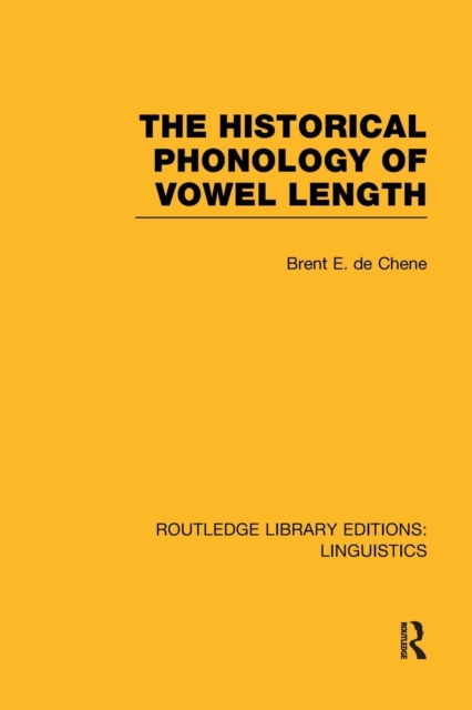 The Historical Phonology of Vowel Length, Paperback / softback Book