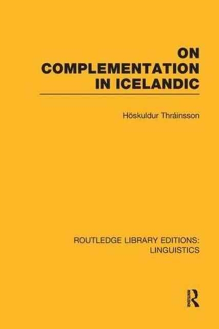 On Complementation in Icelandic, Paperback / softback Book