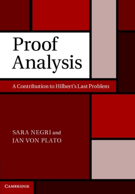 Proof Analysis : A Contribution to Hilbert's Last Problem, PDF eBook