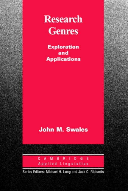 Research Genres : Explorations and Applications, PDF eBook
