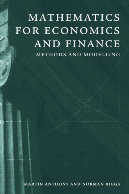 Mathematics for Economics and Finance : Methods and Modelling, EPUB eBook