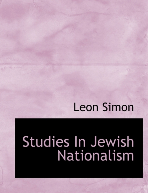 Studies in Jewish Nationalism, Paperback / softback Book