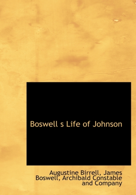 Boswell S Life of Johnson, Hardback Book
