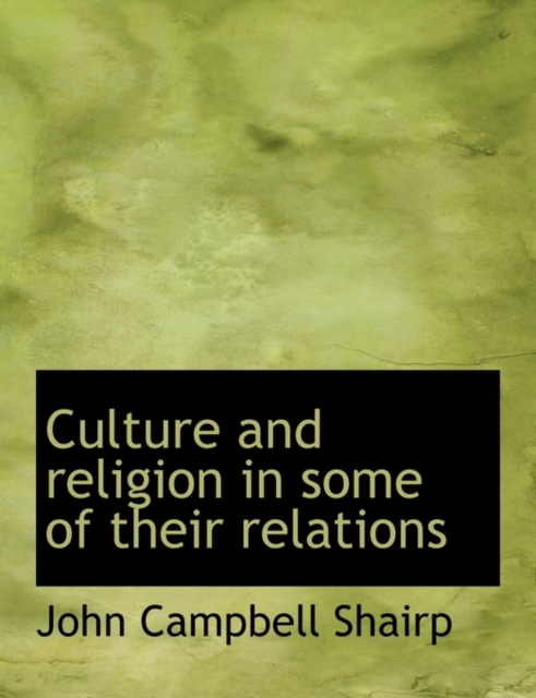 Culture and Religion in Some of Their Relations, Hardback Book