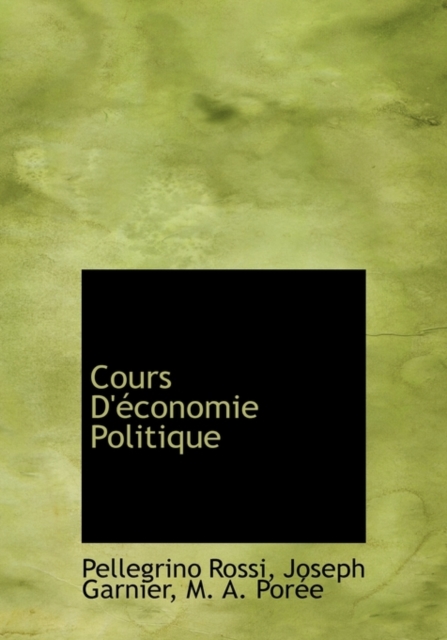 Cours D' Conomie Politique, Hardback Book