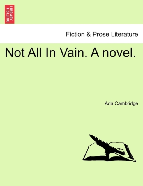 Not All in Vain. a Novel., Paperback / softback Book