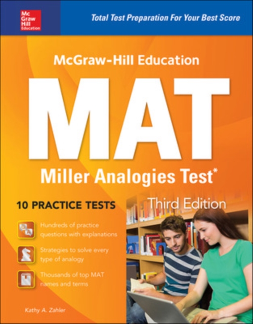 McGraw-Hill Education MAT Miller Analogies Test, Third Edition, Paperback / softback Book
