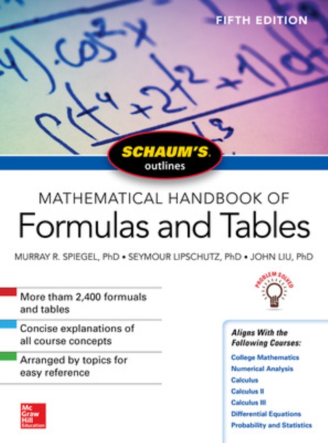 Schaum's Outline of Mathematical Handbook of Formulas and Tables, Fifth Edition, Paperback / softback Book