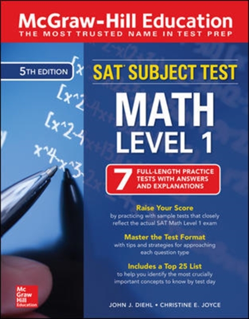 McGraw-Hill Education SAT Subject Test Math Level 1, Fifth Edition, Paperback / softback Book