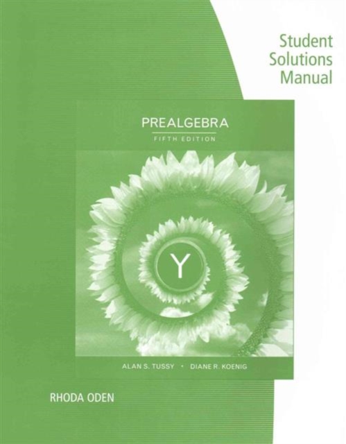 Student Solutions Manual for Tussy's Prealgebra, 5th, Paperback / softback Book
