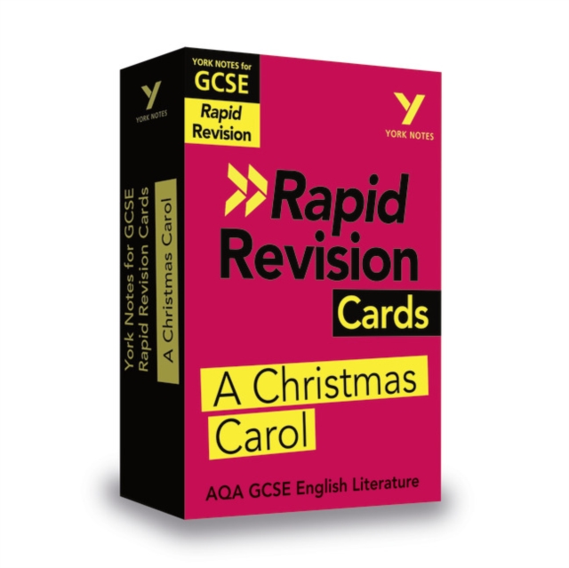 York Notes for AQA GCSE Rapid Revision Cards: A Christmas Carol catch up, revise and be ready for and 2023 and 2024 exams and assessments, Cards Book
