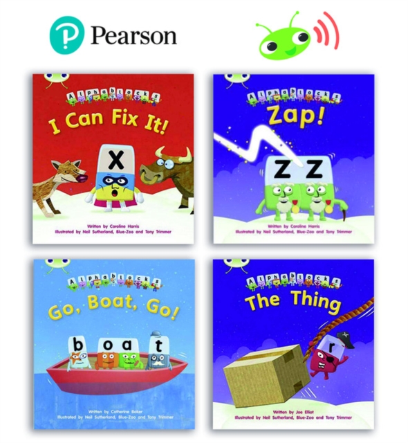 Learn to Read at Home with Bug Club Phonics Alphablocks: Phase 3 - Reception term 2 (4 fiction books) Pack B, Multiple-component retail product Book