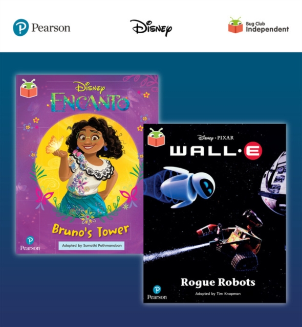 Pearson Bug Club Disney Year 2 Pack C, including Turquoise and Gold book band readers; Encanto: Bruno's Tower, Wall-E: Rogue Robots, Multiple-component retail product Book