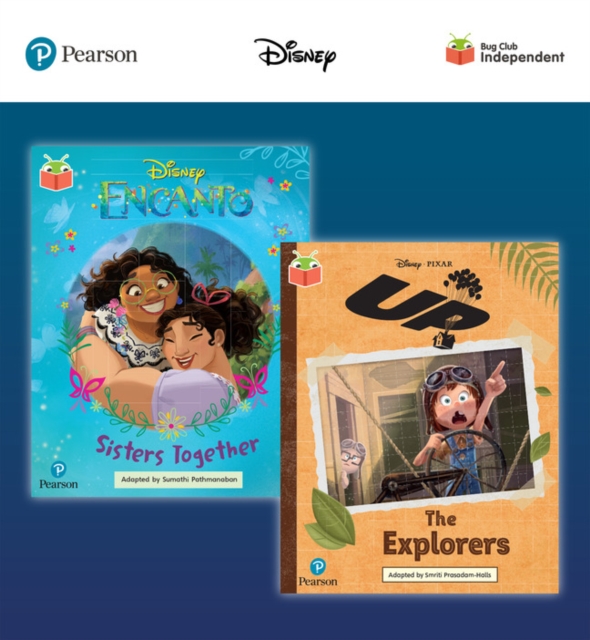 Pearson Bug Club Disney Year 2 Pack E, including Gold and Lime book band readers; Encanto: Sisters Together, Up! The Explorers, Multiple-component retail product Book