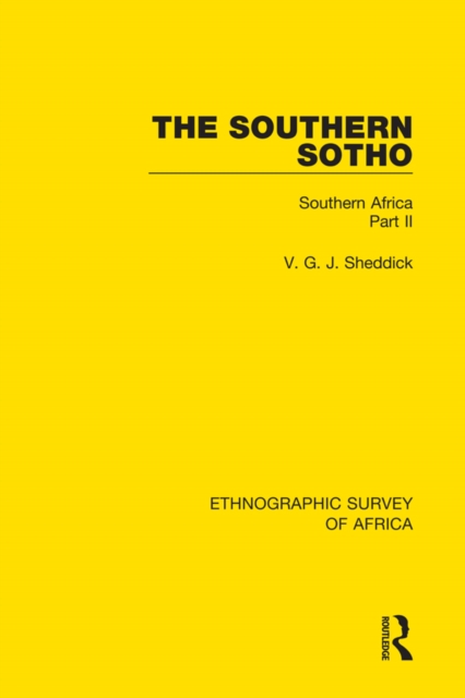 The Southern Sotho : Southern Africa Part II, PDF eBook