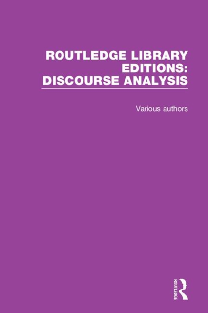 Routledge Library Editions: Discourse Analysis, PDF eBook
