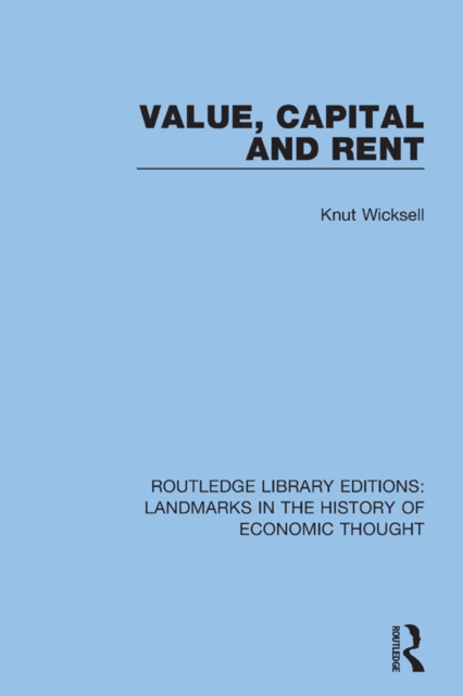 Value, Capital and Rent, PDF eBook