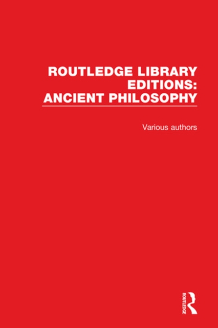 Routledge Library Editions: Ancient Philosophy, PDF eBook