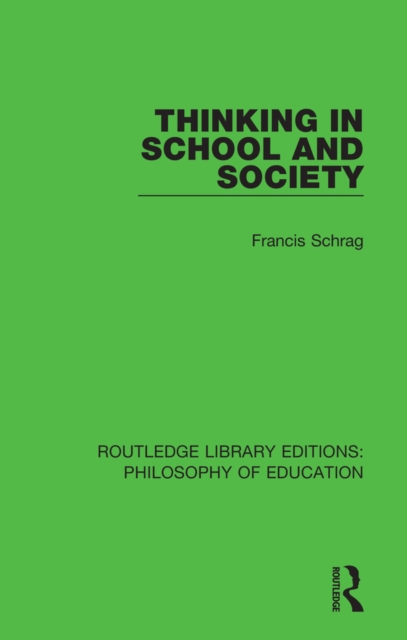 Thinking in School and Society, PDF eBook