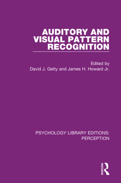Auditory and Visual Pattern Recognition, PDF eBook