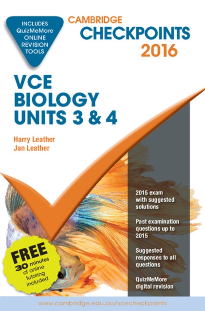 Cambridge Checkpoints VCE Biology Units 3 and 4 2016 and Quiz Me More, Mixed media product Book
