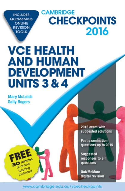 Cambridge Checkpoints VCE Health and Human Development Units 3 and 4 2016 and Quiz Me More, Mixed media product Book