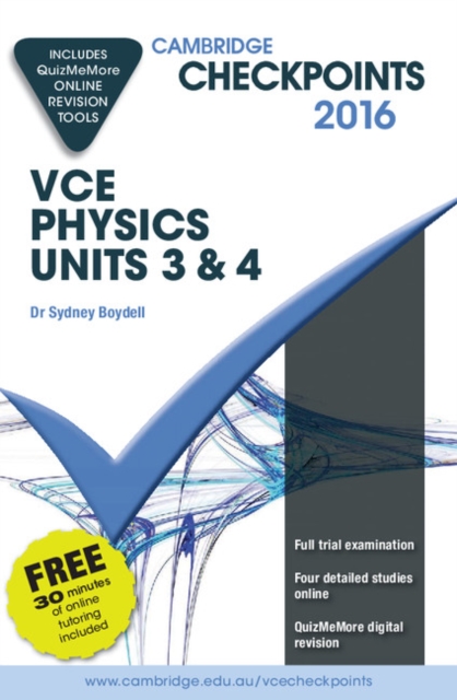 Cambridge Checkpoints VCE Physics Units 3 and 4 2016 and Quiz Me More, Mixed media product Book