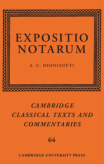 Expositio Notarum, Hardback Book