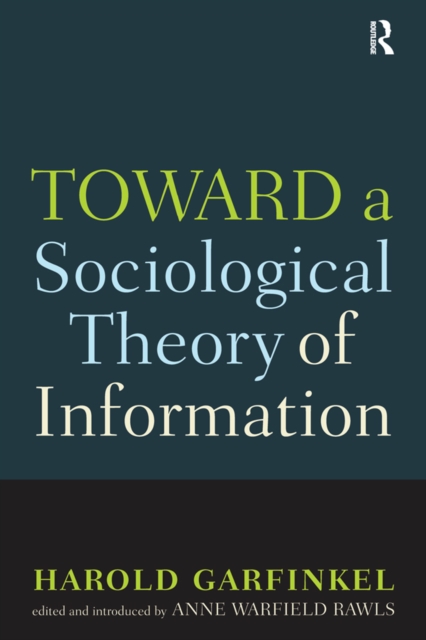 Toward A Sociological Theory of Information, EPUB eBook