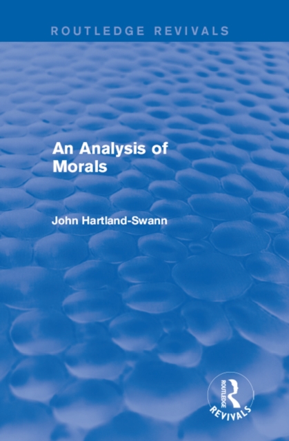 An Analysis of Morals, EPUB eBook