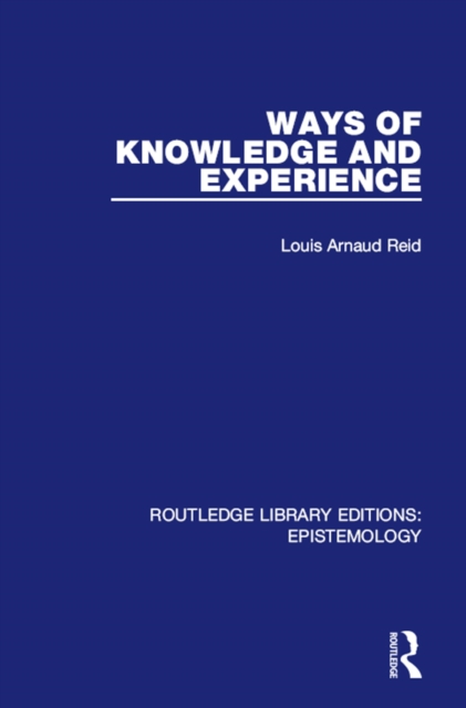 Ways of Knowledge and Experience, EPUB eBook
