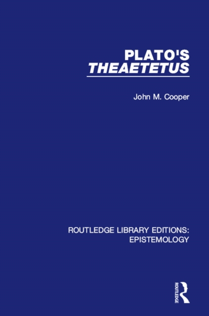 Plato's Theaetetus, EPUB eBook