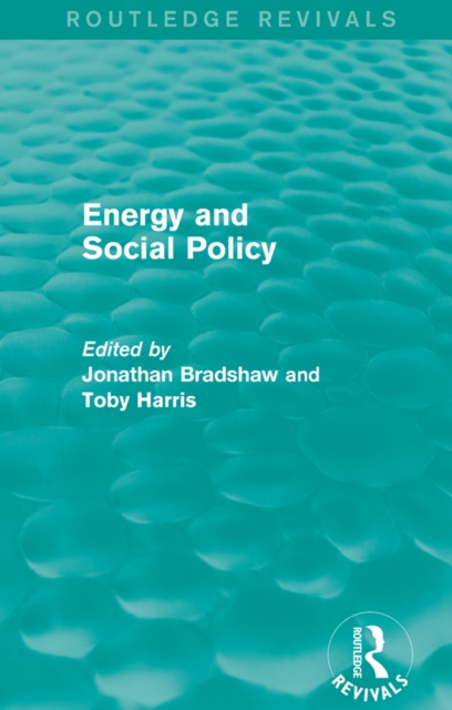 Energy and Social Policy (Routledge Revivals), EPUB eBook