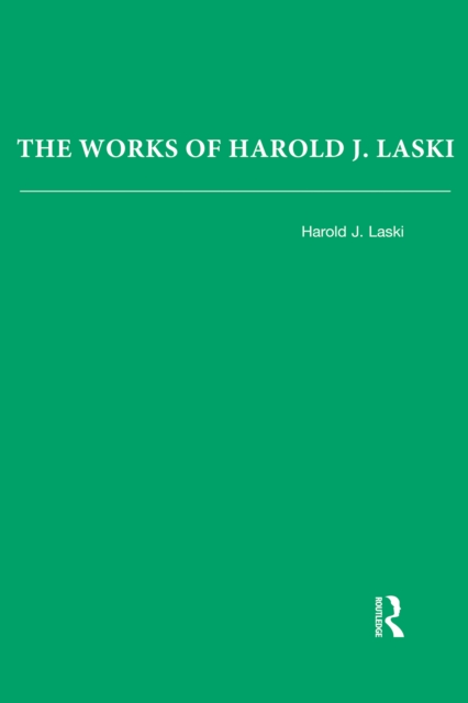 The Works of Harold J. Laski, PDF eBook