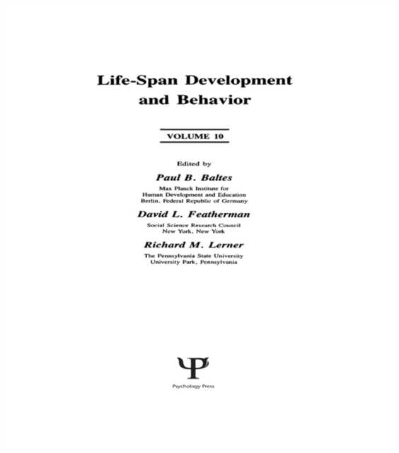 Life-Span Development and Behavior : Volume 10, EPUB eBook