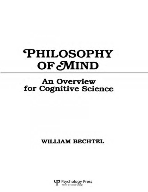 Philosophy of Mind : An Overview for Cognitive Science, EPUB eBook