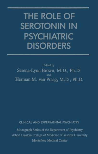 Role Of Serotonin In Psychiatric Disorders, PDF eBook