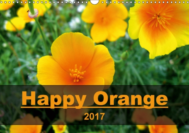Happy Orange 2017 : Sparkling Orange-Coloured Flowers, Calendar Book