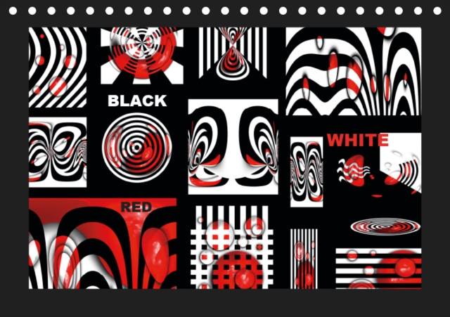 Black, white, red/UK-Version 2019 : Design in black, white, red, Calendar Book