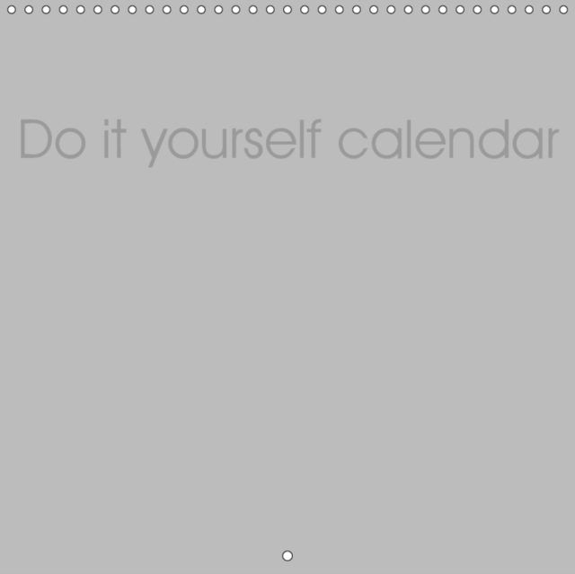 Do-it-yourself calendar 2019 : Be creative, Calendar Book