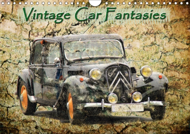 Vintage Car Fantasies 2019 : Oldtimers from different decades in front of conspicuous backgrounds, Calendar Book