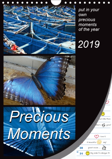 Precious Moments - put in your own precious moments 2019 : PRECIOUS MOMENTS - collect your own special moments of the year. Enjoy 12 wonderful colour combinations which will lead you through the whole, Calendar Book