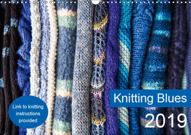 Knitting Blues 2019 : Twelve knitting projects., Calendar Book
