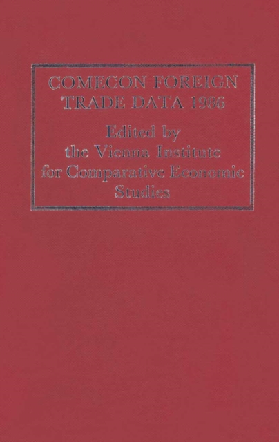 Comecon Foreign Trade Data 1986, PDF eBook