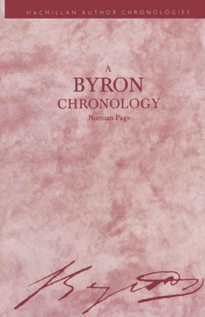 Byron Chronology, PDF eBook