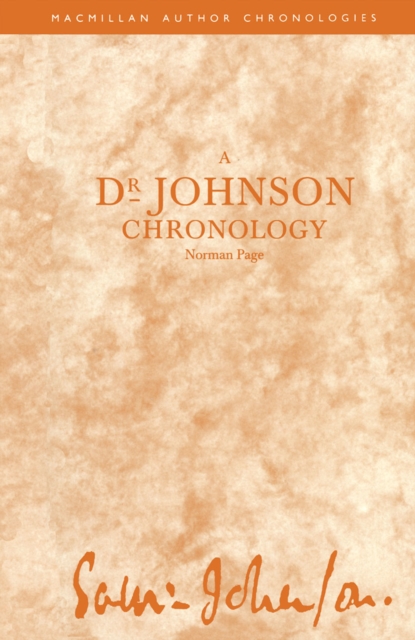A Dr Johnson Chronology, PDF eBook
