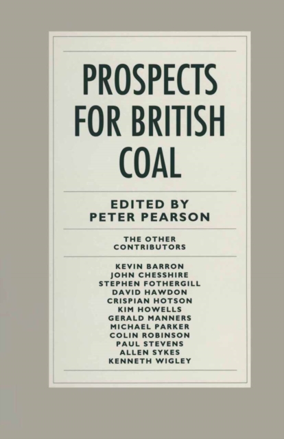 Prospects for British Coal, PDF eBook