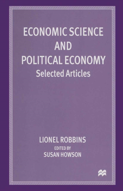 Economic Science and Political Economy : Selected Articles, PDF eBook