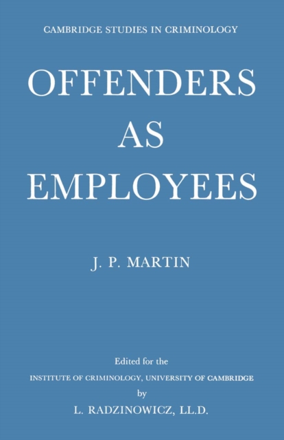 Offenders as Employees, PDF eBook