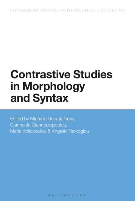 Contrastive Studies in Morphology and Syntax, Hardback Book